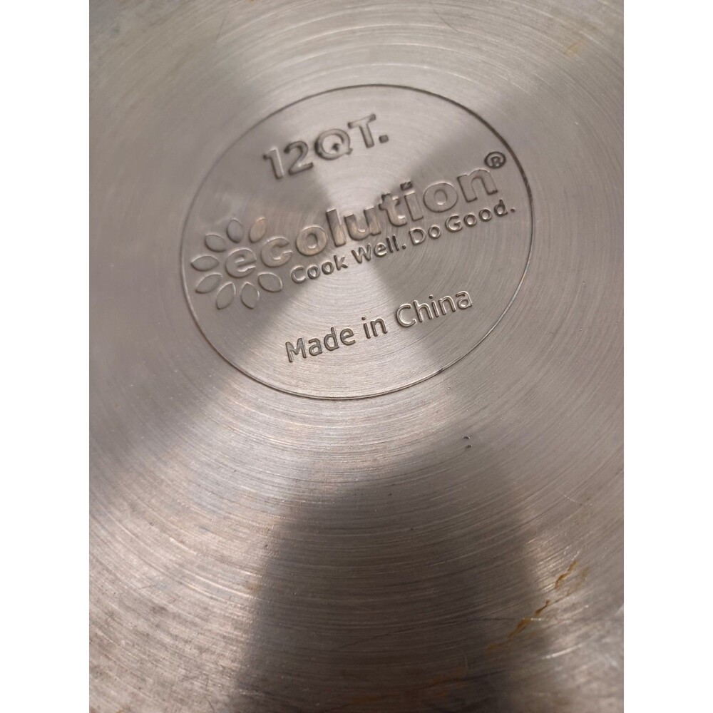 12 QUART ECOLUTION STAINLESS STEEL DUAL HANDLES VERY CLEAN
